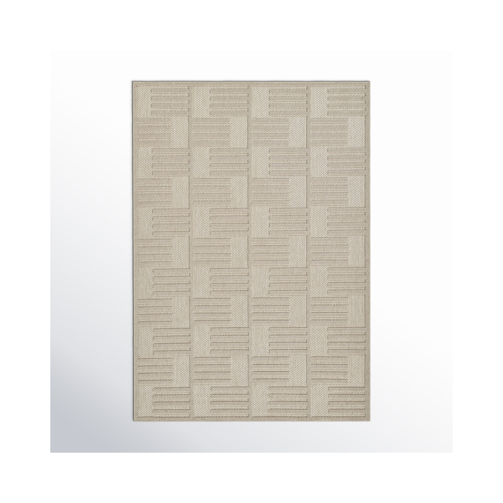 Trilby Beige Indoor/Outdoor Rug, Rectangle 7'10" x 10'10"