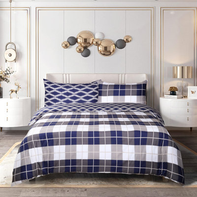 Microfiber Printed Duvet Cover - Soft, Lightweight, Fade-Resistant Bedding with Matching Pillowcases