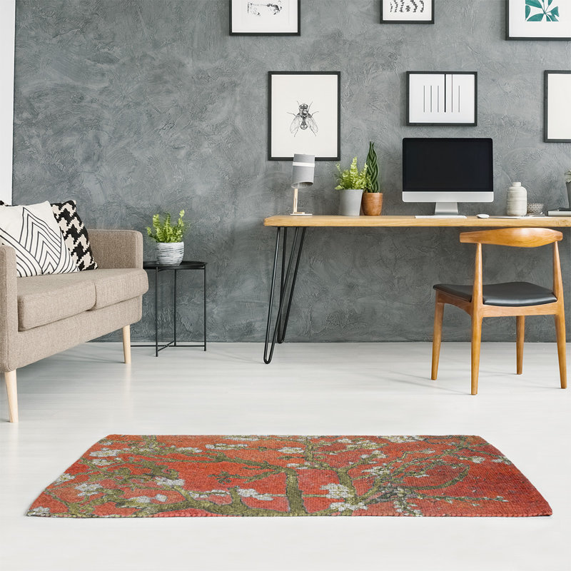 Chenille Floral Indoor Rug, Rectangle 2' x 3'