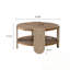 Table basse en bois avec tablette de rangement