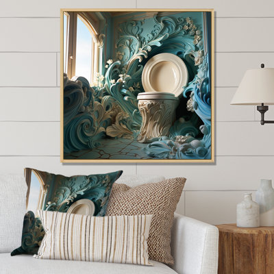 Oceanic Escape Fluid Toilet I - Bath & Laundry Canvas Prints