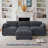  Modular Cloud Sofa, Lantern-wick Corduroy, Modern Living Room Sofa Bed With Freely Combinable Ottoman-671872879-677640444
