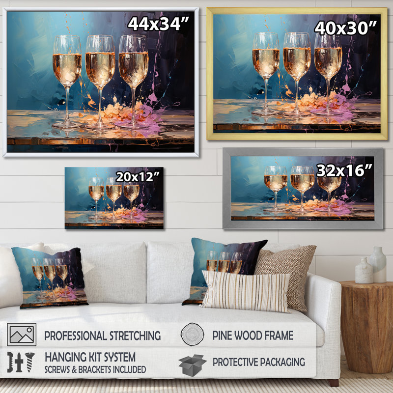 «Whimsical Reflections II», reproduction sur toile, Cadre flottant noir, 34" H x 44" W