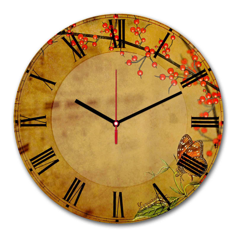 Horloge murale élégante Elegant, 11,8 pouces de diamètre | 100% panneau de fibres à densité moyenne avec une épaisseur de 0,2 pouce | Design élégant pour la maison ou le bureau | La montre moderne ajoute de la sophistication à n'importe quel espa