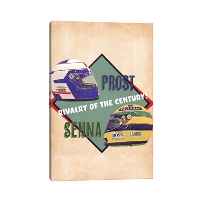 Prost Vs Senna - Wrapped Canvas Painting