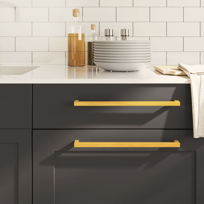 Metro Lane Cabinet Handles 10 Pcs Stainless Steel