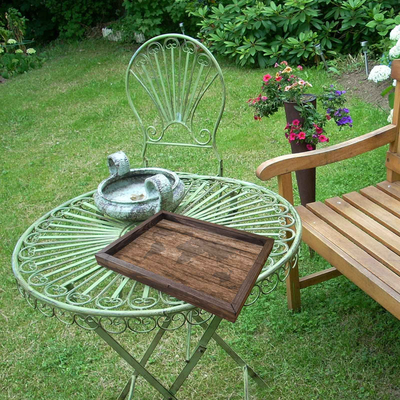 Plateau de service élégant, 100% panneau de fibres à densité moyenne et cadre en bois de pin, 11,8 po x 15,7 po | Panneau de fibres à densité moyenne durable de 2,7 mm avec bois de pin robuste de 0,67 po x 1,4 po | Parfait pour recevoir, déjeuner au lit ou décoration intérieure | Design élégant et fonctionnel
