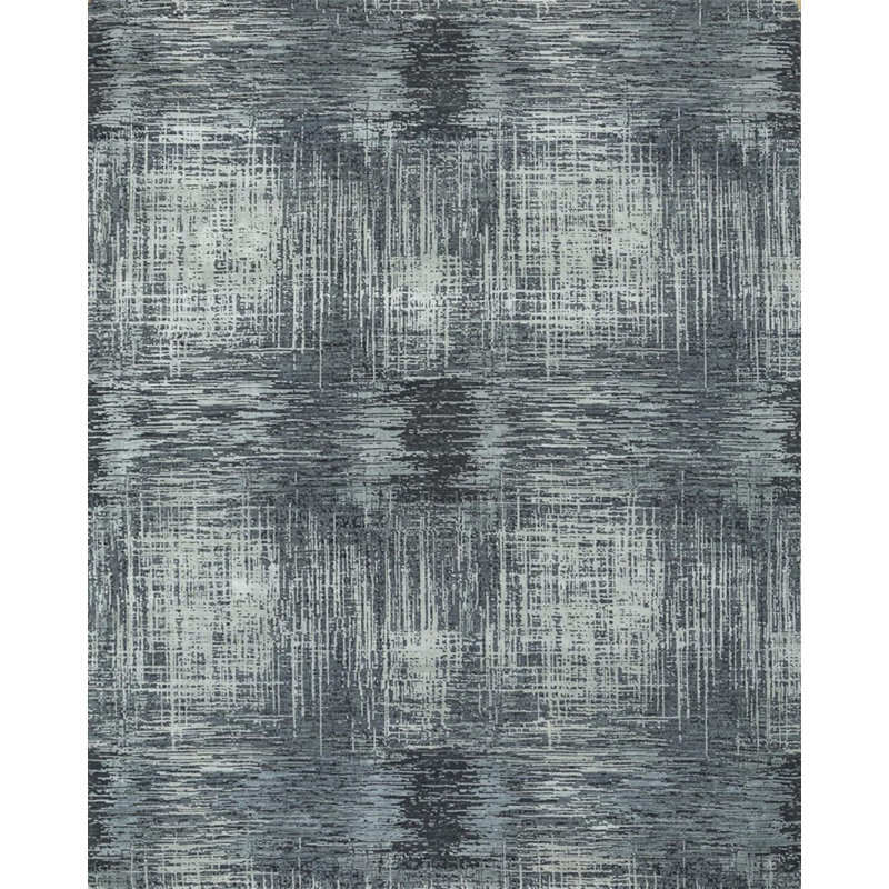 Contemporary One-of-a-Kind Rectangle 5'6" X 8 Hand Knotted Area Rug