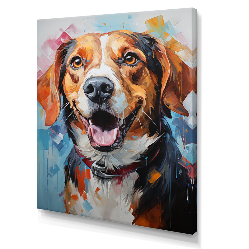Beagle Bliss V sur toile, H 32 po x l 16 po x P 1 po, Toile tendue