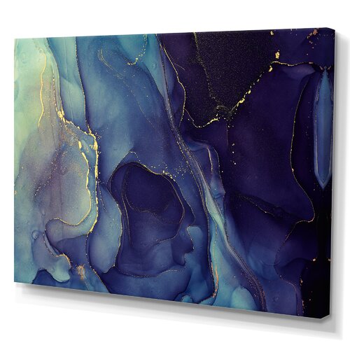 Abstract Blue Canvas Art You'll Love | Wayfair