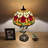 Tiffany Table Lamp Stained Glass Red Tulips Iron Included LED Bulb 12"W*12"D*22"H