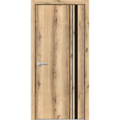 Porte intérieure moderne en bois avec quincaillerie | Planum 0011 | Garnitures à panneau simple | Salle de bain