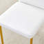 Chaises luxueuses simples - Cuir d'unité centrale blanc avec pieds dorés en métal, ergonomiques pour une posture de 6 pièces, lisse et élégante-1681863242-1681863243