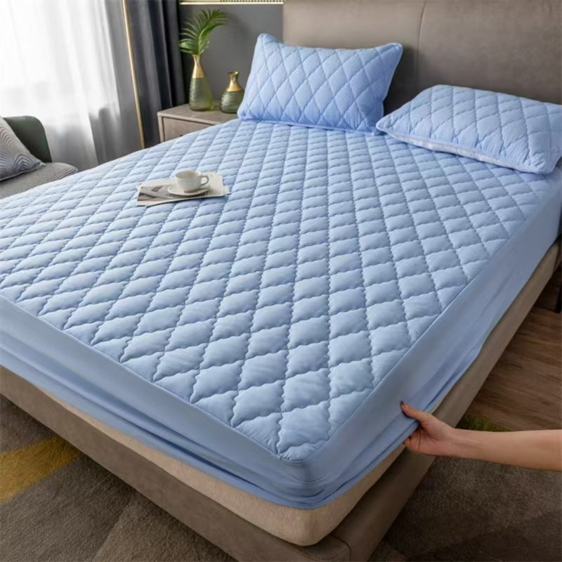 Housse de protection imperméable pour matelas avec dessus matelassé et poche profonde - Protection douce, respirante et silencieuse pour le lit - Housse ajustée pour matelas épais