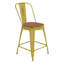 Tabouret à hauteur de comptoir toutes saisons avec siège en résine polyester Brinya-1772882666-1772882686