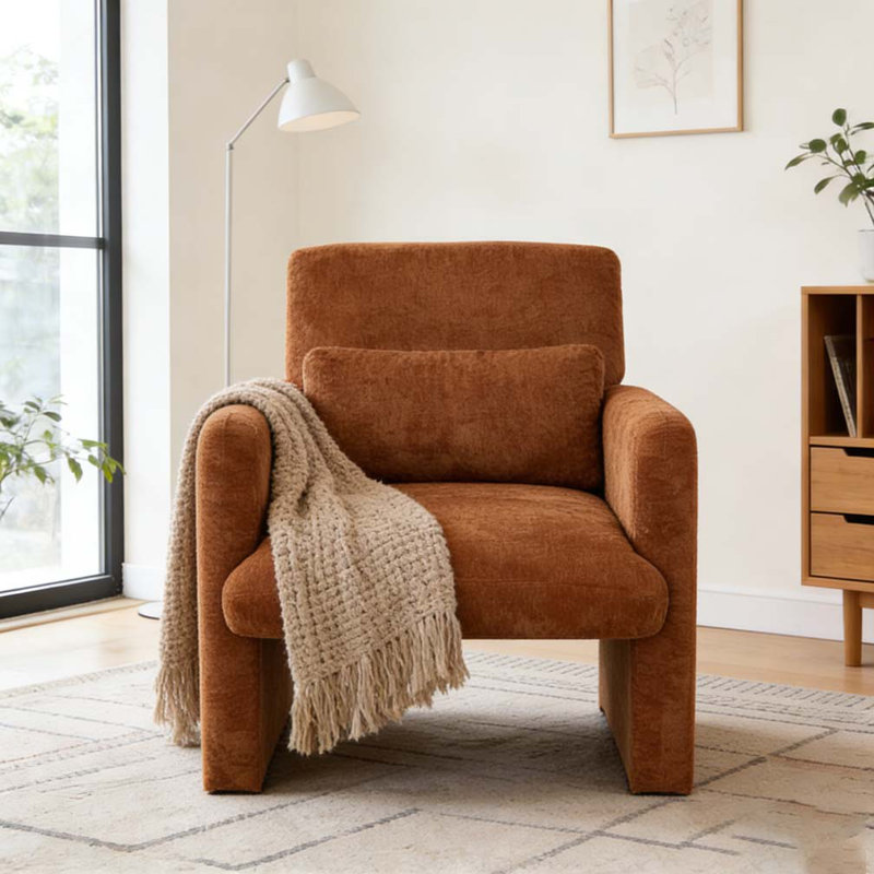 Chaise d'appoint moderne, Orange