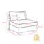 Chaise rembourrée sans accoudoirs en chenille bleue avec dossier rembourré, module de fauteuil simple pour canapé modulaire-27806441-27806438