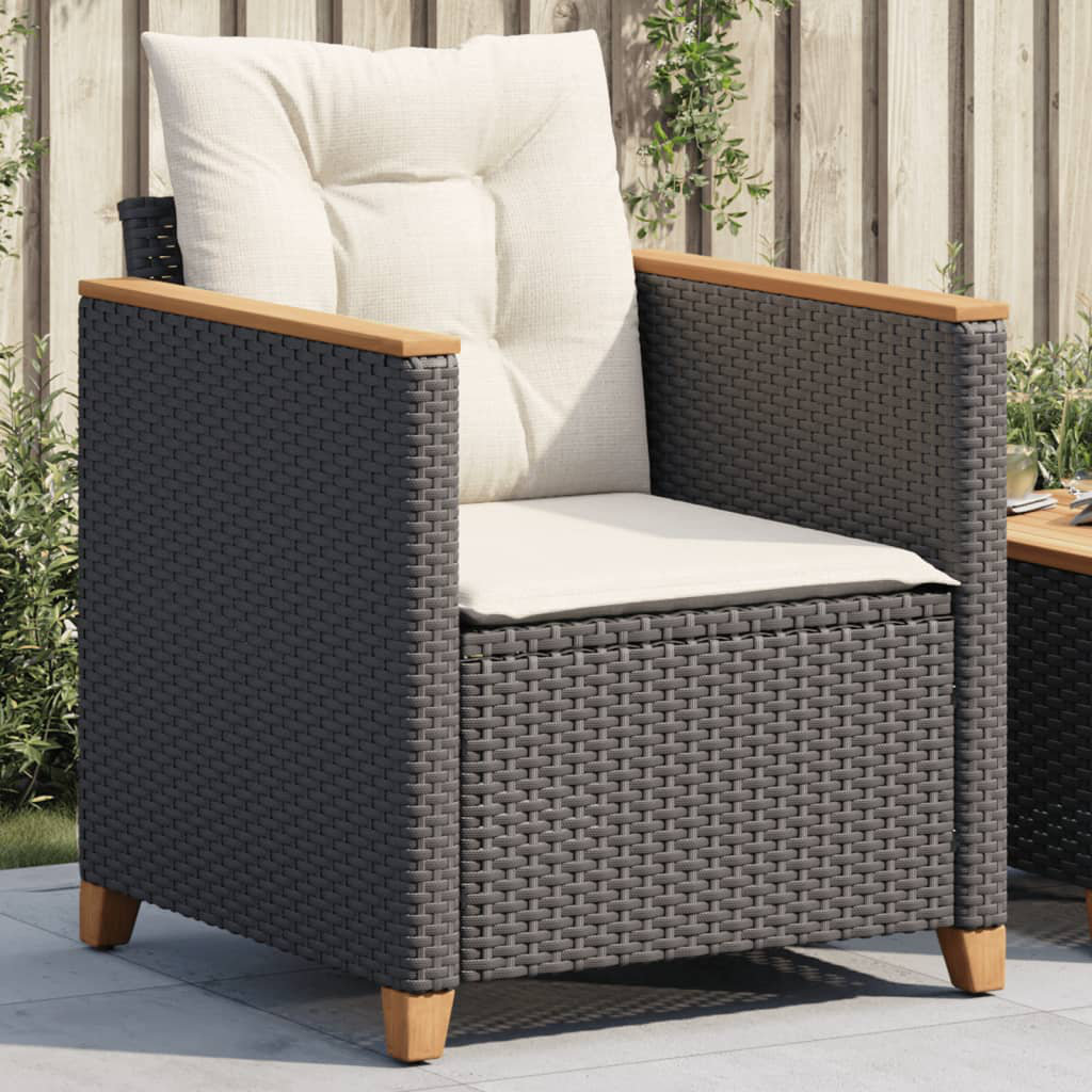 Vidaxl Gartensessel Mit Kissen Poly Rattan