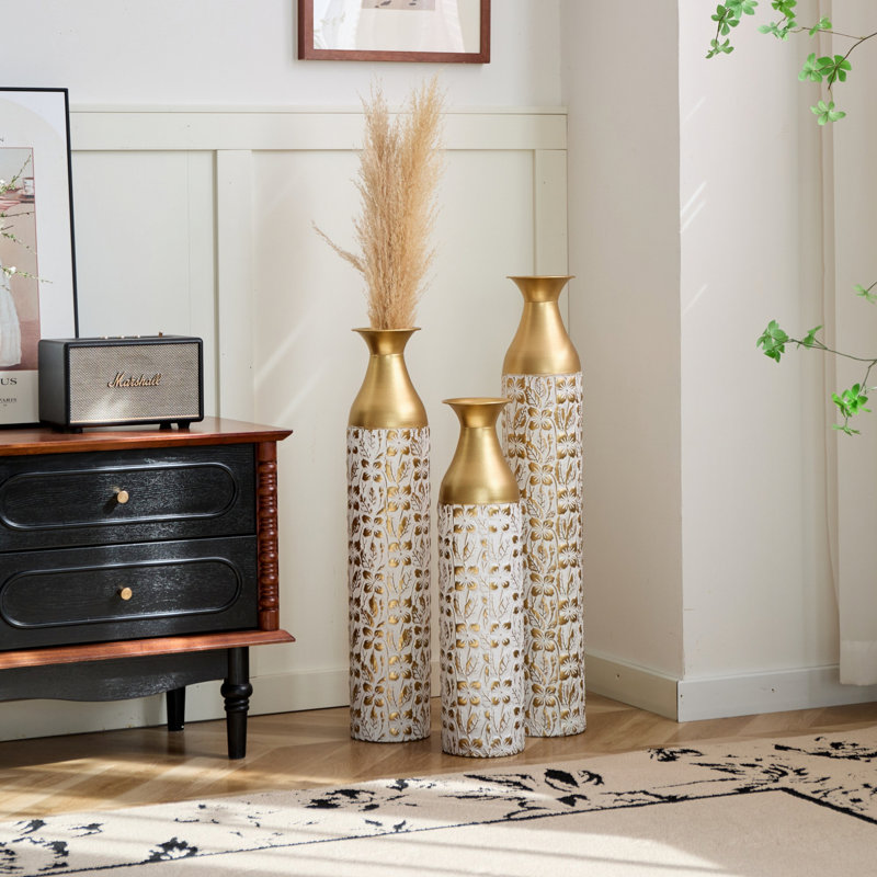 Ensemble de vases en métal pour l'intérieur