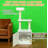 White Cat Tree with Litter Box Enclosure