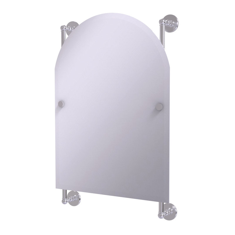 Miroir mural traditionnel biseauté sans cadre Dalston, Chrome satiné