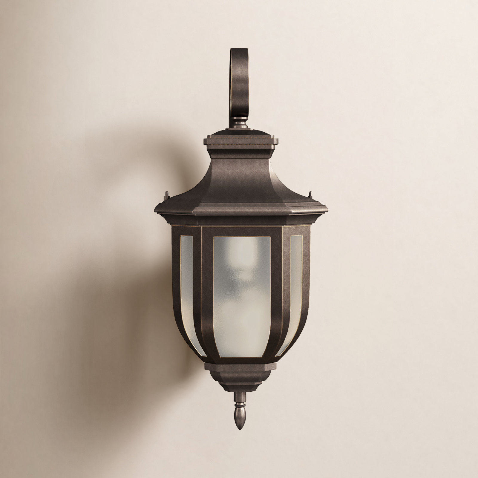 Carterton Single Light Outdoor LED Wall Light, No, Antique Bronze, 21.25" H x 9" W x 11.75" D