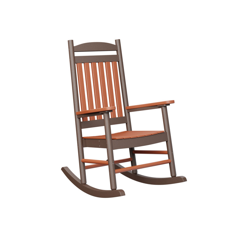 Fauteuil berçant berlinois berlinois décontracté, Mango Orange Top/Chocolate Brown Base