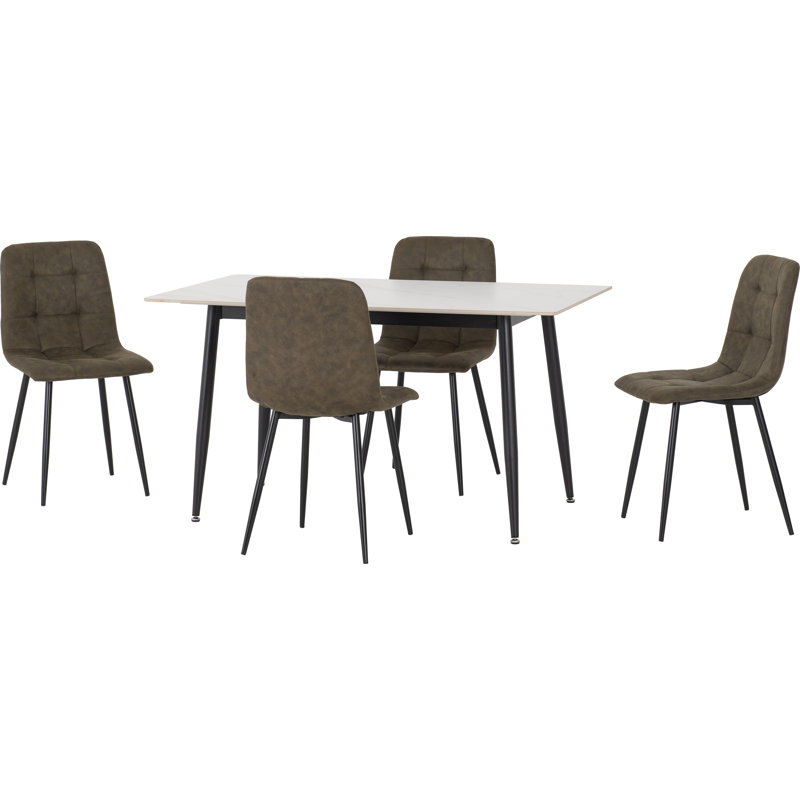 Deitrick Dining Set (4 - Seater Set), Green