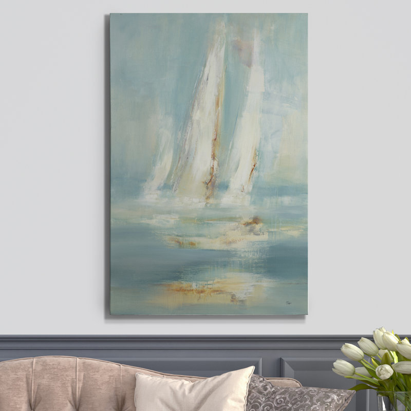 «Sail with Me», peinture sur toile tendue, H 27 po x l 18 po x P 1 po