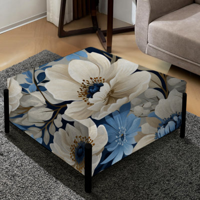 Serene Blue Garden Blooms Floral