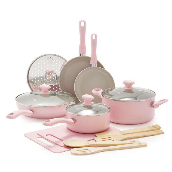 Trademark 11 in. x 1.5 in. Silicone Bakeware Set in Pink (18-Piece