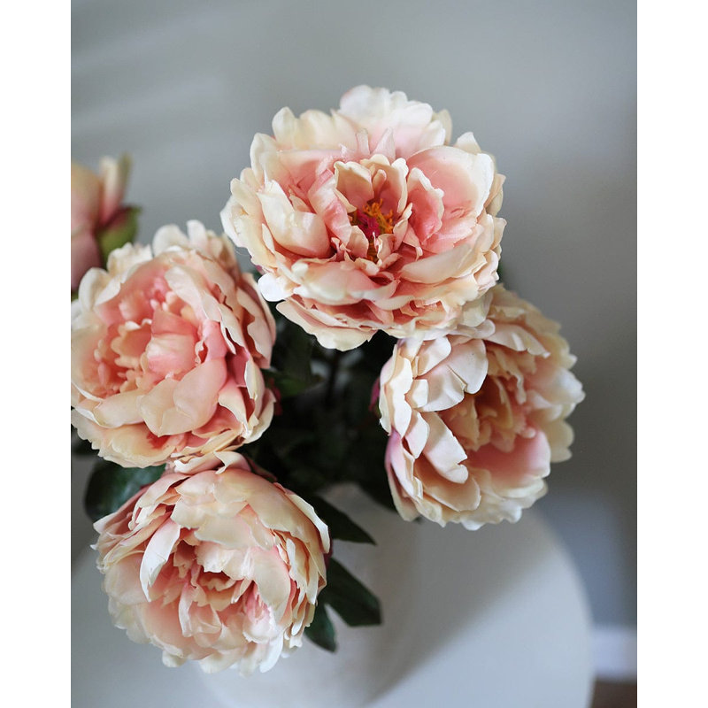 Real Touch Peach Mauve Peony 20.5", Peach