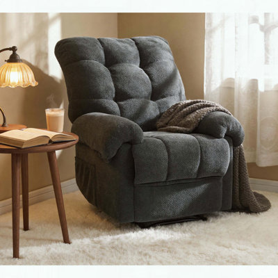 Fauteuil inclinable manuel surchargé - gris foncé
