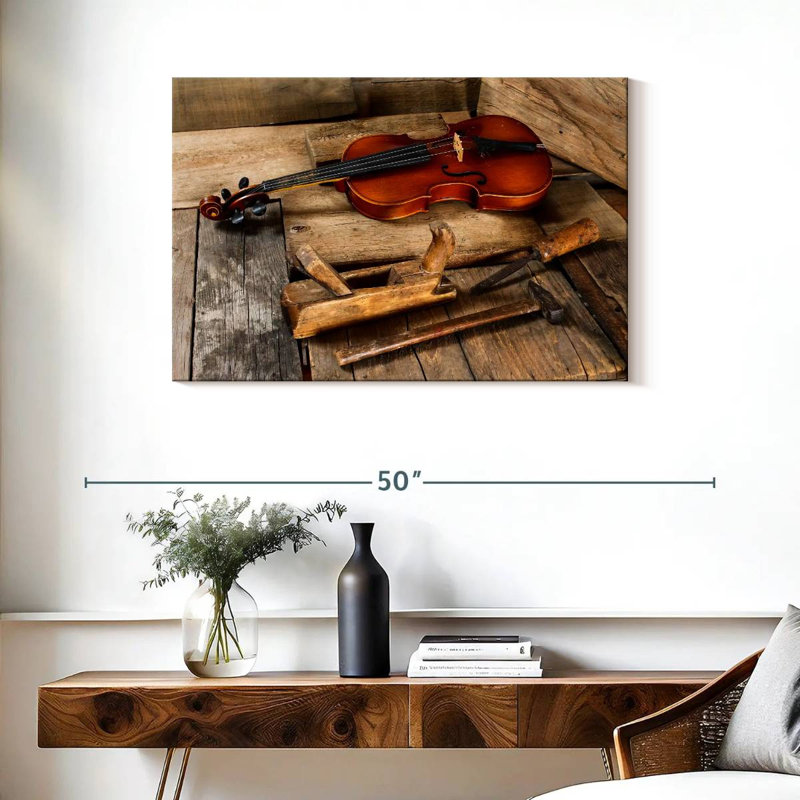 Abarca fabriquant un violon, H 24 po x l 36 po