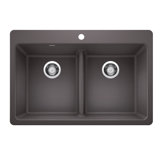 Liven SILGRANIT 33" L x 22" W Double Basin Drop-In/Undermount Kitchen Sink