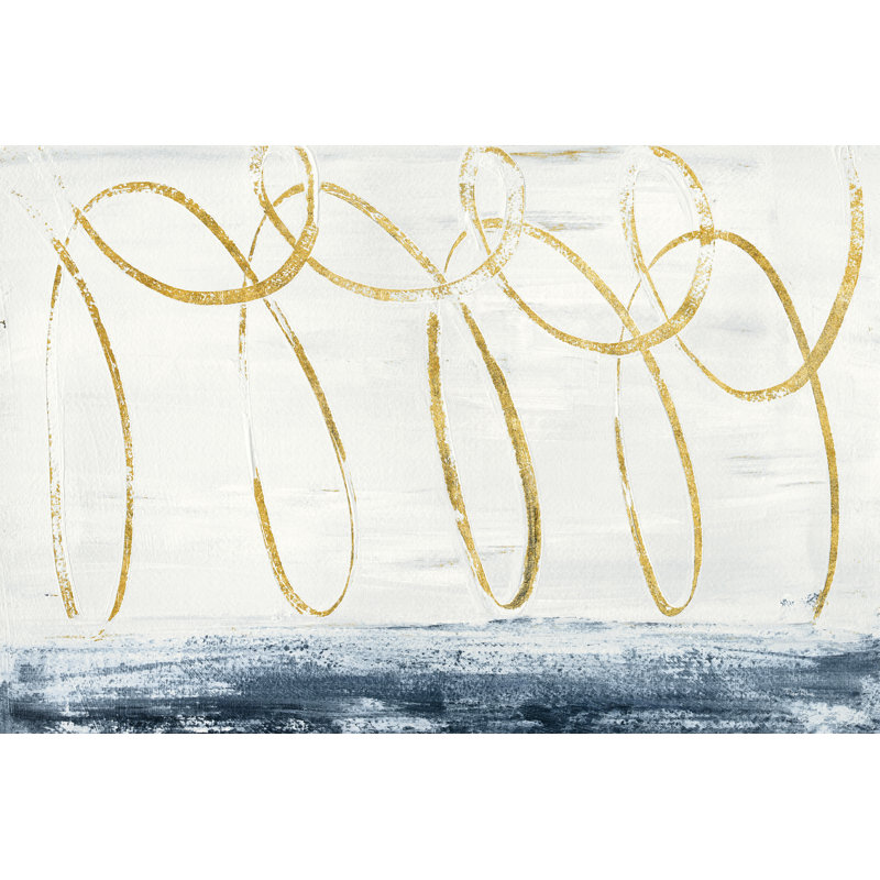 City Beach Crop Gold by Piper Rhue - Wrapped Canvas Painting, 30cm H x 46cm W
