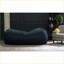 Fauteuil à billes cylindrique en suède 8 pieds Jasper | Noir | Courbé