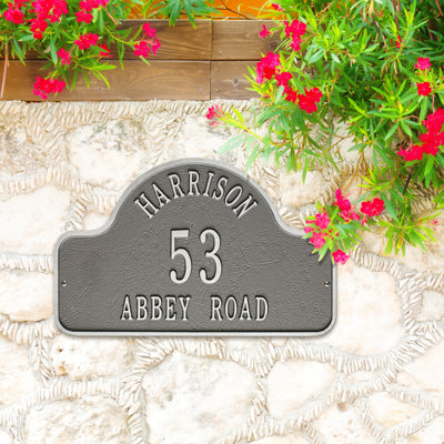 Plaque d'adresse murale sur 3 lignes Lexy