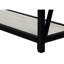 Table d'appoint contemporaine avec tablette inférieure - Métal gris et noir pour le salon en stratifié