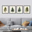 Arbre de Noël, pin, art, gros plan, impression encadrée sur papier, 4 pièces-97782600-97782601