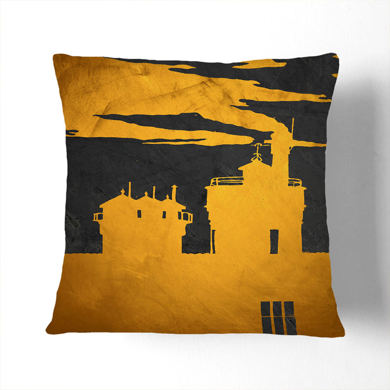 Sunset Skyline Square Throw Cushion, 55cm H x 55cm W x 20cm D