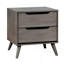Table de chevet Mid-Century moderne de couleur grise 1pc-280414351