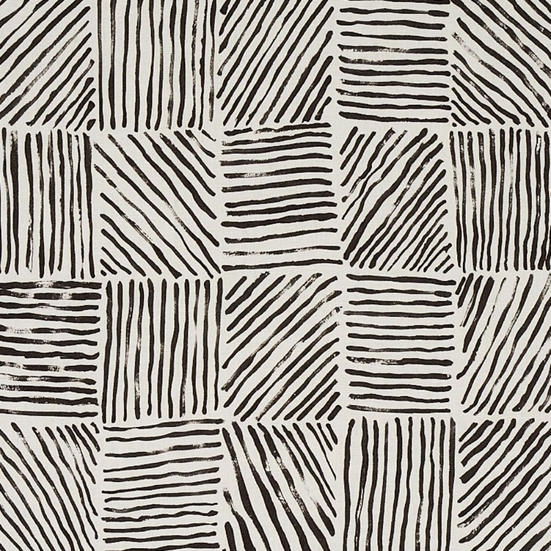 Schumacher x Caroline Z Hurley Katama Fabric, Black