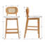 Upholstered Counter Stool with Solid Wood Frame-1646108535-1646108520