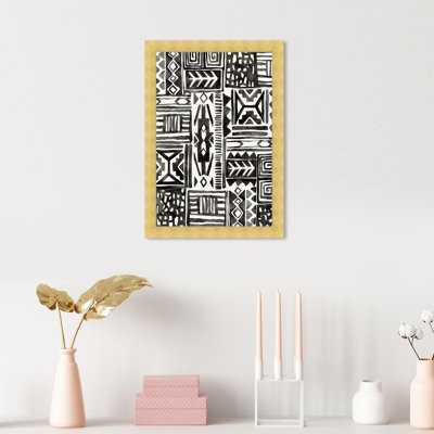 «Oliver Gal Tribal Geometric Shapes», reproduction d'art sur toile encadrée pour le salon