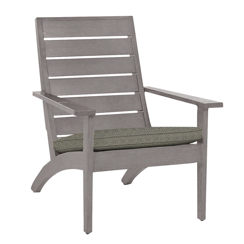 Kennebunkport Aluminum Adirondack Chair - Oyster, Oyster, Welt, Intermix Bark