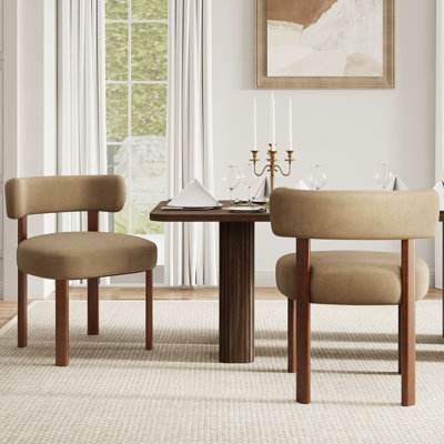 Upholstered Solid Wood Dining Chair Side Chair