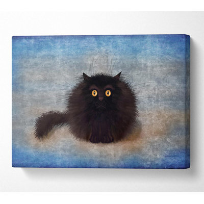 Fuzzy Cat - Wrapped Canvas Print