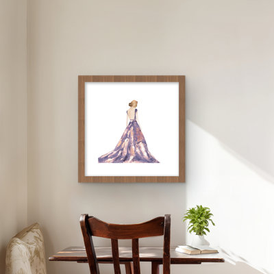 Robe de bal mauve mauve - imprimé mat encadré pour la décoration intérieure