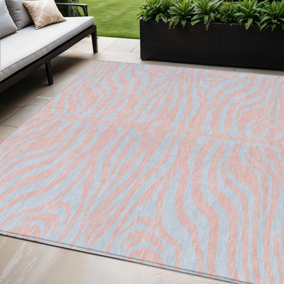 Tapis intérieur lavable à motif animal 5 pi x 8 pi gris